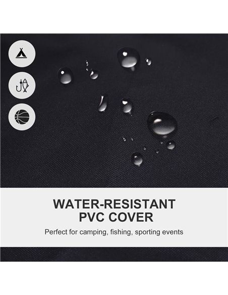 Outsunny Folding Camping Chair, Metal Frame with Sponge Padding and Storage Pockets, Portable Design, Blue 84B-391V70BU - pic 59743 | FastDaddyshop