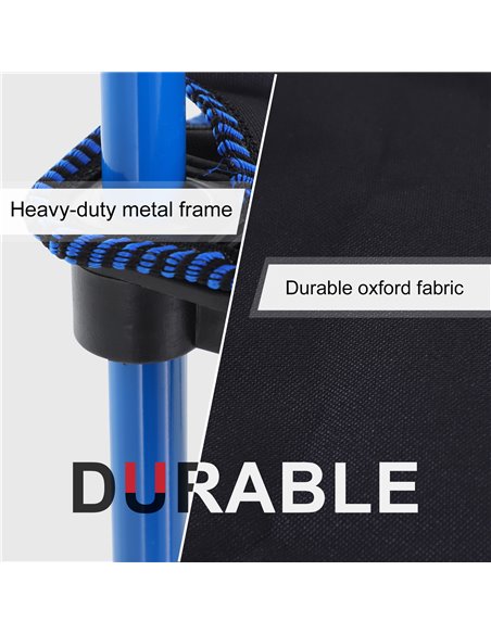 Outsunny Folding Camping Chair, Metal Frame with Sponge Padding and Storage Pockets, Portable Design, Blue 84B-391V70BU - pic 59745 | FastDaddyshop