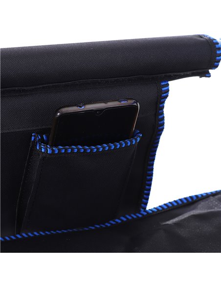 Outsunny Folding Camping Chair, Metal Frame with Sponge Padding and Storage Pockets, Portable Design, Blue 84B-391V70BU - pic 59747 | FastDaddyshop