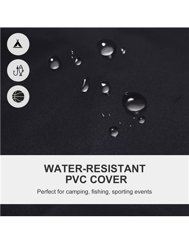 Outsunny Portable Folding Camping Chair, Durable Metal Frame with Comfortable Sponge Padding and Convenient Storage Pockets, Eye