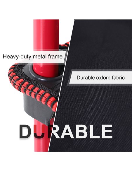 Outsunny Portable Folding Camping Chair, Durable Metal Frame with Comfortable Sponge Padding and Convenient Storage Pockets, Eye - pic 59754 | FastDaddyshop