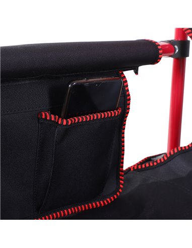 Outsunny Portable Folding Camping Chair, Durable Metal Frame with Comfortable Sponge Padding and Convenient Storage Pockets, Eye