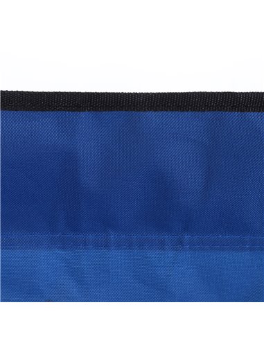 Outsunny Folding Camping Bench for 6, Steel Frame with Cooler Bag, Portable Seating Solution, Blue 84B-382BU