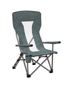 Outsunny Portable Folding Camp Chair up to 136kg, Grey A20-190