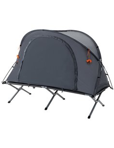 Outsunny Folding Camping Tent Cot, Portable Tent Shelter Combo, Grey A20-229