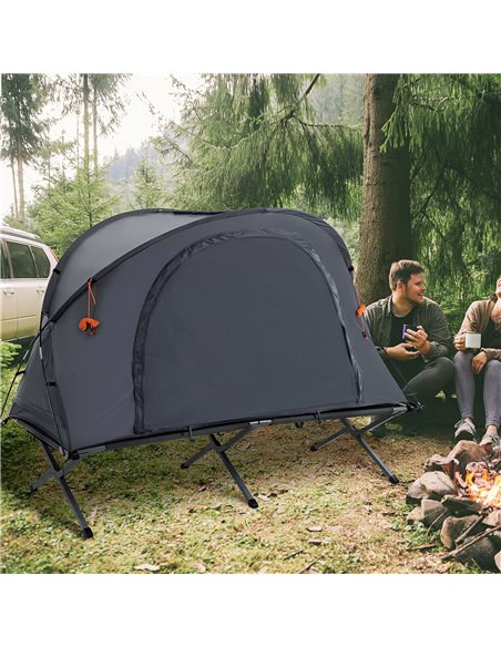 Outsunny Folding Camping Tent Cot, Portable Tent Shelter Combo with Self-Inflating Air Mattress Carry Bag for 1 Person A20-229 - pic 59838 | FastDaddyshop