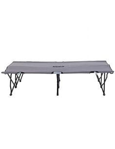 Outsunny Folding Double Camping Cot, Portable Sunbed, Grey A20-030GY