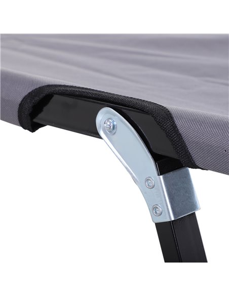 Outsunny Folding Double Camping Cot, Portable Sunbed with Durable Carry Bag, Comfortable Outdoor Use A20-030GY - pic 59845 | FastDaddyshop