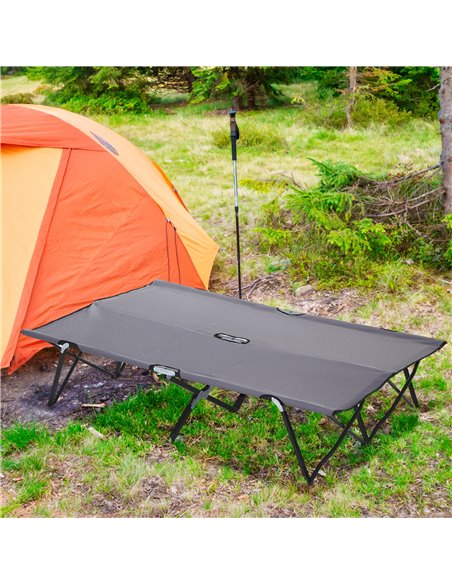 Outsunny Folding Double Camping Cot, Portable Sunbed with Durable Carry Bag, Comfortable Outdoor Use A20-030GY - pic 59847 | FastDaddyshop