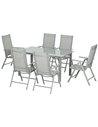 Outsunny 7 Piece Garden Outdoor Dining Set, Grey 84G-100V00GY