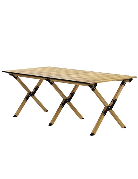 Outsunny Folding Portable Aluminium Picnic Table, Natural Wood A20-447V00BN - pic 59929 | FastDaddyshop