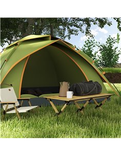 Outsunny Folding Portable Aluminium Picnic Table, Natural Wood A20-447V00BN 2