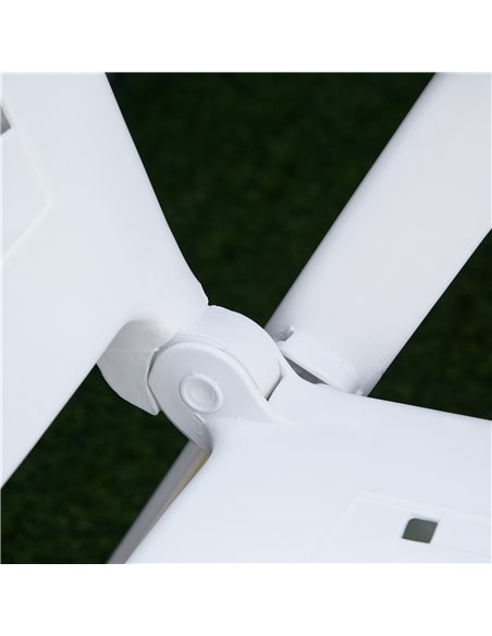 Outsunny Folding Dining Chairs, Set of 2 Plastic Reclining Armchairs with 4-Position Backrest for Indoor & Outdoor, White 84B-71 - pic 59992 | FastDaddyshop
