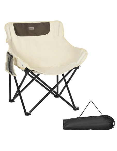 Outsunny Camping Chair, Lightweight Folding Chair, White A20-292V00WT - pic 60006 | FastDaddyshop