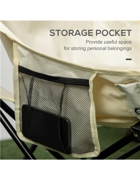 Outsunny Camping Chair, Lightweight Folding Chair with Carrying Bag and Storage Pocket, Perfect for Festivals, Fishing, Beach an - pic 60010 | FastDaddyshop