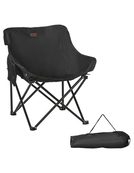 Outsunny Folding Camping Chair, Lightweight with Carry Bag, Black A20-292V00BK - pic 60015 | FastDaddyshop