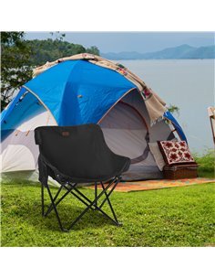 Outsunny Folding Camping Chair, Lightweight with Carry Bag, Black A20-292V00BK 2
