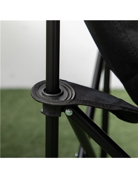 Outsunny Folding Camping Chair, Lightweight with Carry Bag, Storage Pocket, Ideal for Festivals, Fishing, Beach, Hiking, Black A - pic 60022 | FastDaddyshop