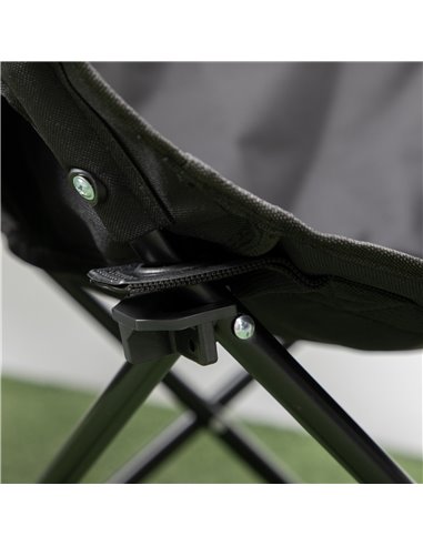 Outsunny Folding Camping Chair, Lightweight with Carry Bag, Storage Pocket, Ideal for Festivals, Fishing, Beach, Hiking, Black A