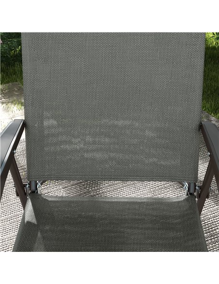 Outsunny 2 Pieces Folding Patio Camping Chairs Set, Sports Chairs for Adults with Armrest, Mesh Fabric Seat for Lawn 84G-298V00C - pic 60041 | FastDaddyshop