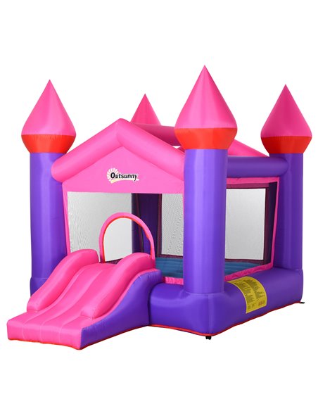 Outsunny 3+ Kids Bounce Castle Inflatable Trampoline Slide with Inflator - pic 6005 | FastDaddyshop