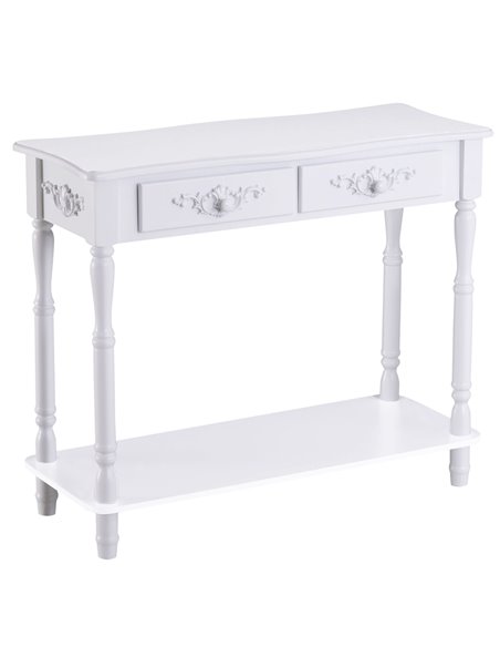 HOMCOM Console Table Modern Sofa Side Desk with Storage Shelves Drawers for Living Room Entryway Bedroom White 833-236 - pic 60150 | FastDaddyshop