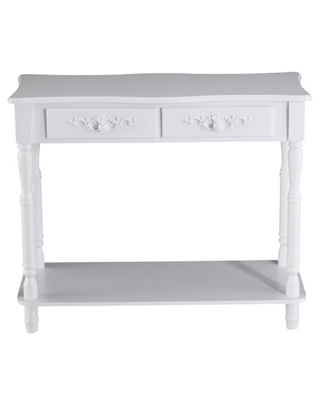 HOMCOM Console Table Modern Sofa Side Desk with Storage Shelves Drawers for Living Room Entryway Bedroom White 833-236 - pic 60156 | FastDaddyshop