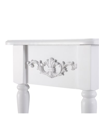 HOMCOM Console Table Modern Sofa Side Desk with Storage Shelves Drawers for Living Room Entryway Bedroom White 833-236