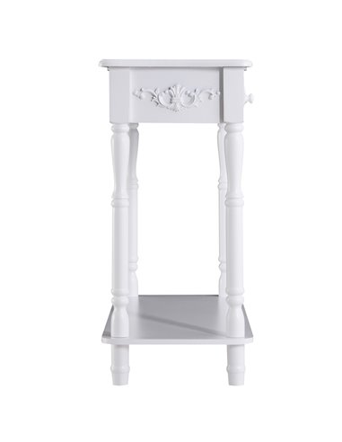 HOMCOM Console Table Modern Sofa Side Desk with Storage Shelves Drawers for Living Room Entryway Bedroom White 833-236