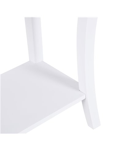 HOMCOM Modern Console Table, Sofa Side Desk with Storage Shelves & Drawers, for Living Room Entryway, Ivory White 831-182