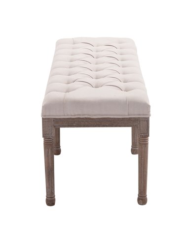 HOMCOM Chaise Lounge Sofa Bench, Chic Button Tufted, Fabric Cover, Wooden Legs, Padded Seat for Hallway, Bedroom, Beige 831-227V