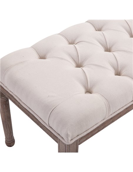 HOMCOM Chaise Lounge Sofa Bench, Chic Button Tufted, Fabric Cover, Wooden Legs, Padded Seat for Hallway, Bedroom, Beige 831-227V - pic 60181 | FastDaddyshop
