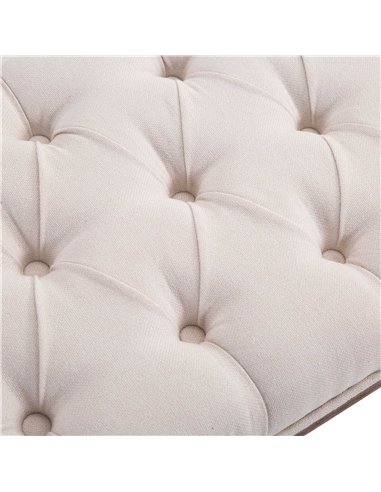 HOMCOM Chaise Lounge Sofa Bench, Chic Button Tufted, Fabric Cover, Wooden Legs, Padded Seat for Hallway, Bedroom, Beige 831-227V
