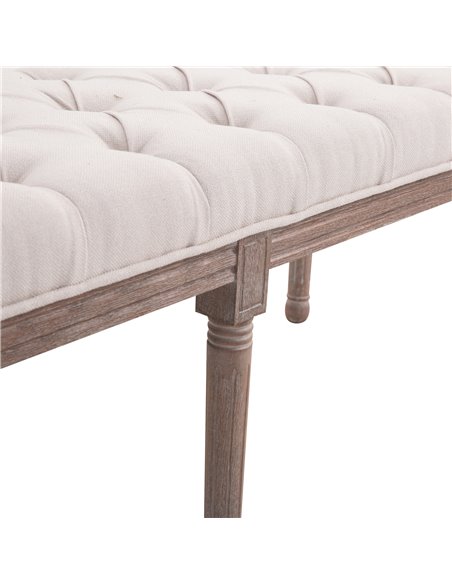 HOMCOM Chaise Lounge Sofa Bench, Chic Button Tufted, Fabric Cover, Wooden Legs, Padded Seat for Hallway, Bedroom, Beige 831-227V - pic 60184 | FastDaddyshop