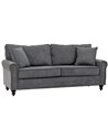 HOMCOM 2 Seater Sofas for Living Room, Fabric Sofa with Nailhead Trim, Loveseat with Cushions and Throw Pillows, Grey 839-499V71