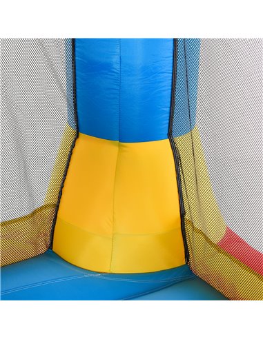 Outsunny Kids Bouncy Castle House Inflatable Trampoline with Blower for Kids Age 3-12 Football Field Design 2.25 x 2.2 x 1.95m