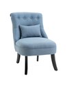 HOMCOM Fabric Single Sofa Dining Chair, Blue 833-727V71LB