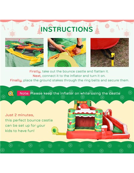 Outsunny Kids Bounce Castle House Inflatable Trampoline Slide Water Pool Climbing Wall 4 in 1 with Inflator Carrybag for Kids Ag - pic 6042 | FastDaddyshop