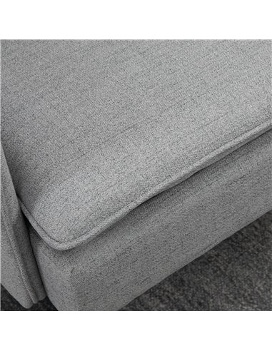 HOMCOM 2 Seater Sofas for Living Room, Fabric Couch, Button Tufted Love Seat with Cushions, Grey 839-622V70GY