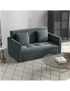 HOMCOM 2 Seater Sofa Bed, Convertible Bed Settee, Dark Grey 839-845V70CG 2