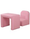 HOMCOM 2 In 1 Toddler Sofa Chair,  48 x 44 x 41 cm, for Game Relax Playroom, Pink 310-021V70PK