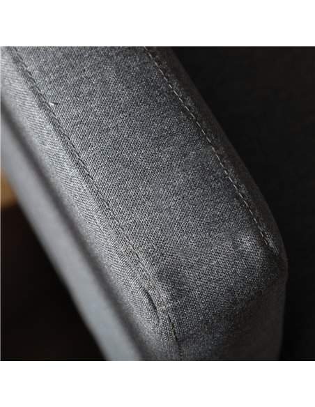 HOMCOM 133cm Loveseat Sofa, Modern Fabric Couch with Steel Legs, Upholstered 2 Seater Sofa for Living Room, Bedroom, Dark Grey 8 - pic 60518 | FastDaddyshop