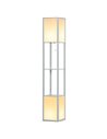 HOMCOM Modern Shelf Floor Lamp with Dual Ambient Light, Grey B31-331V70LG