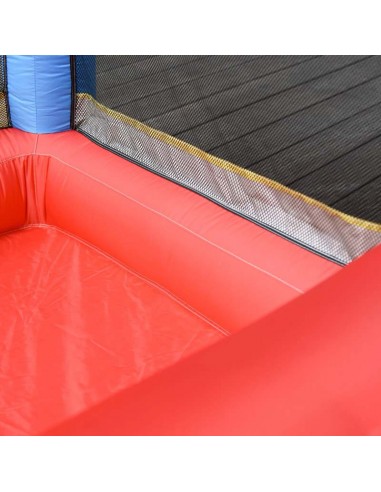 Outsunny 3+ Kids Bounce Castle 4 in 1 with Inflatable Trampoline, Slide, Water Pool Basket, Inflator