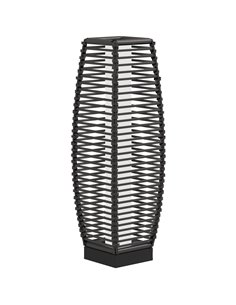 Outsunny Solar Powered Floor Lamp, LED Outdoor Garden Lantern, Grey 867-154V00GY