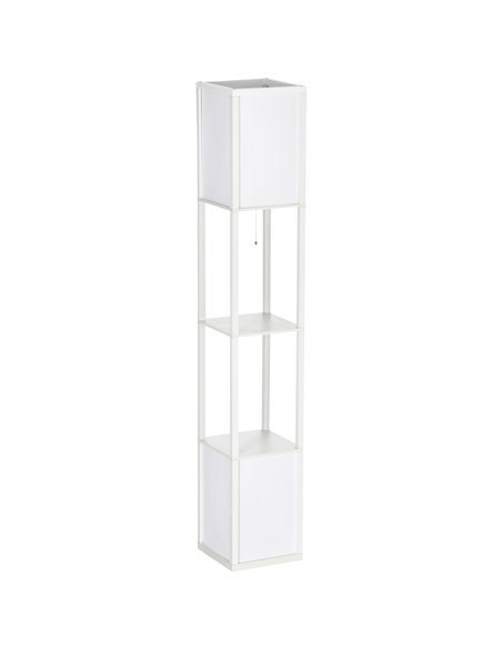 HOMCOM Modern Shelf Floor Lamp with Dual Ambient Light, White B31-331V70WT - pic 60663 | FastDaddyshop