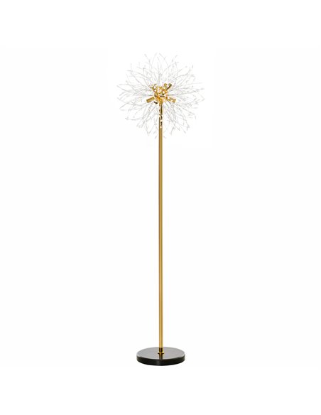 HOMCOM Modern Floor Lamp, Tall Standing Lamp, Gold Tone B31-308V70GD - pic 60681 | FastDaddyshop