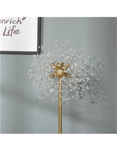 HOMCOM Modern Floor Lamp, Tall Standing Lamp with Dandelion-like Lampshade for Living Room B31-308V70GD