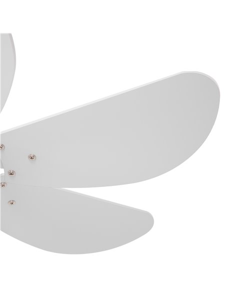 HOMCOM LED Ceiling Fan, 6 Reversible Blades Flush Mount Light, Pull-Chain Operation, White  B31-478V00WT - pic 60752 | FastDaddyshop