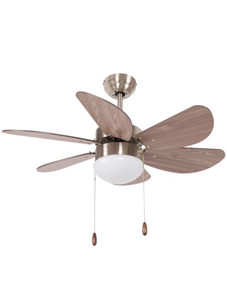HOMCOM Ceiling Fan with LED Light, 6 Reversible Blades, Walnut Brown B31-478V00WN - pic 60753 | FastDaddyshop